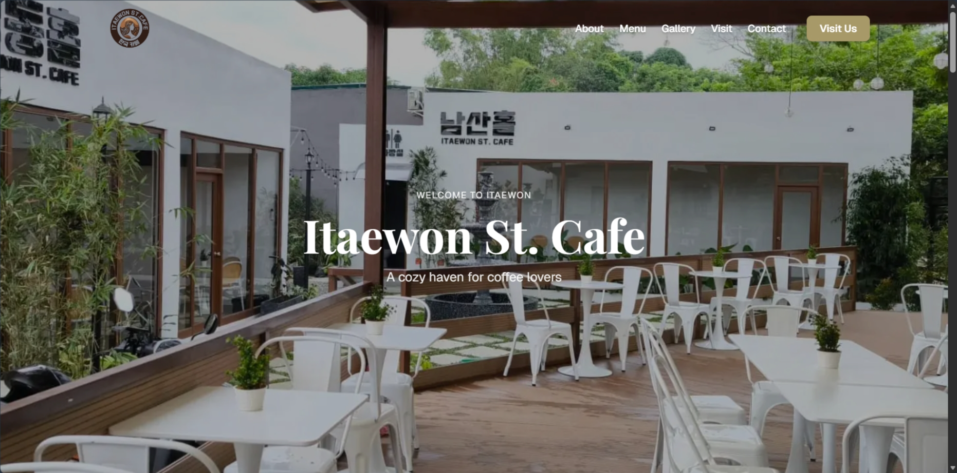 Website Concept for Itaewon St. Cafe